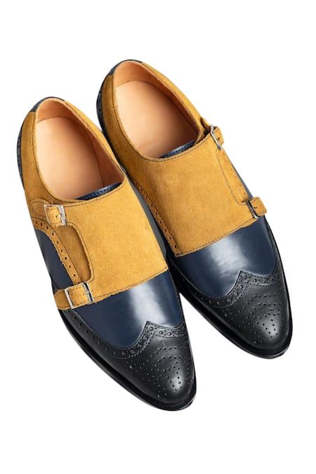 Dmodot Brogue Double Monk Shoes 