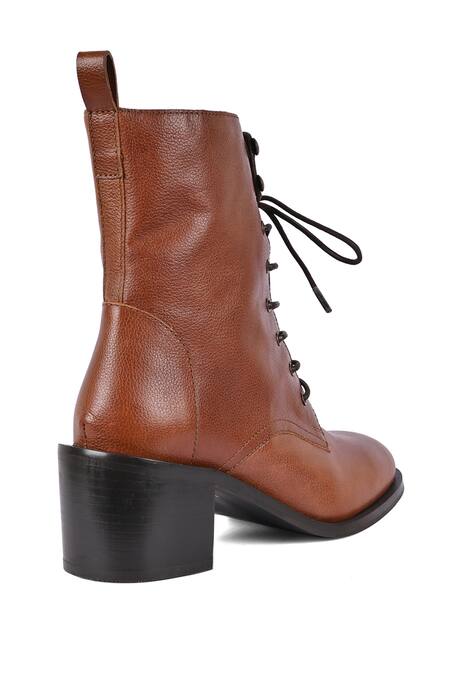 Buy_Vanilla Moon_Brown Conor Round Toe Boots _Online_at_Aza_Fashions