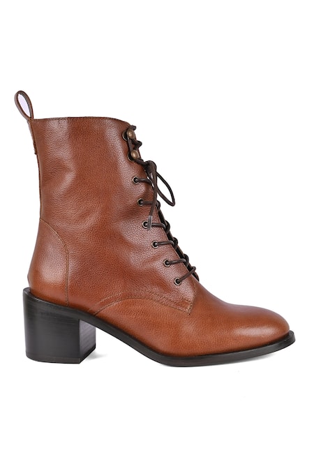 Shop_Vanilla Moon_Brown Conor Round Toe Boots _Online_at_Aza_Fashions