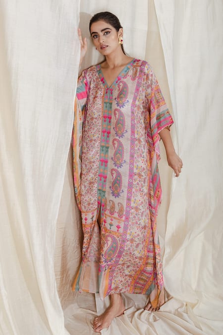 The Boozy Button Counting Stars Printed Kaftan 