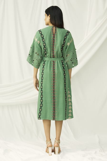 Chandrima Kala Cotton Midi Dress 