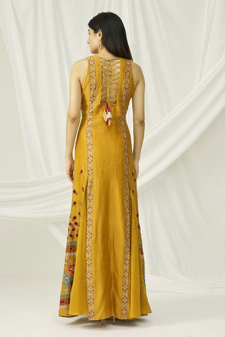 Chandrima Chanderi Maxi Dress 
