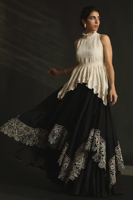 Chandrima Chanderi Layered Lehenga 