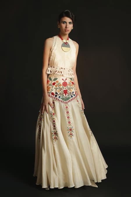 Chandrima Chanderi Embroidered Lehenga 