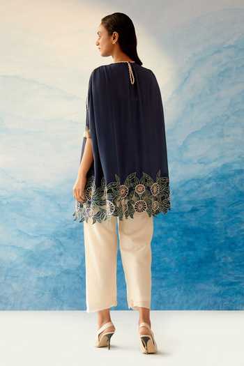 Chandrima Silk Georgette Cutwork Tunic 