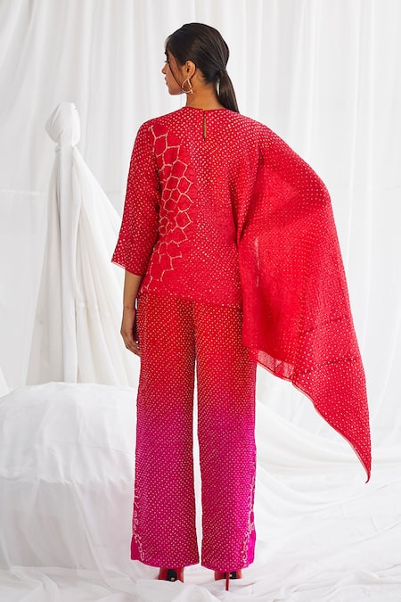 Twenty Nine Crushed Raidaana Silk Cape Top 