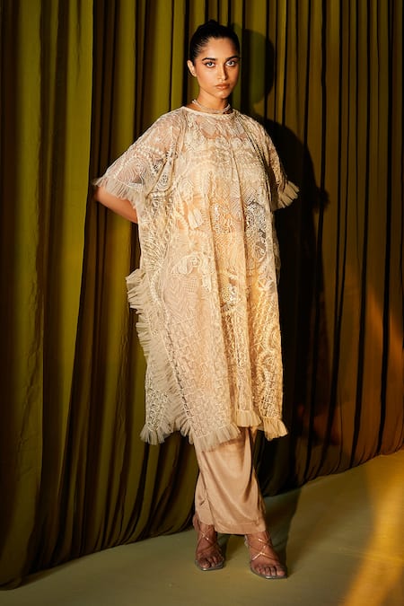 Twenty Nine Net Art Deco Pattern Kaftan 