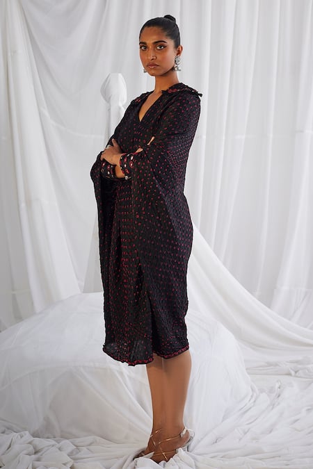 Twenty Nine Rabari Bandhani Power Shoulder Dress 