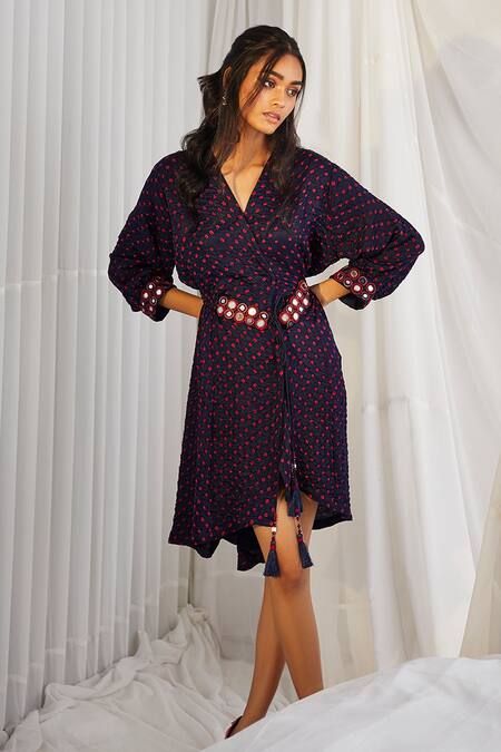 Twenty Nine Gajji Silk Bandhani Dress 