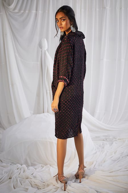 Twenty Nine Rabari Bandhani Draped Pocket Dress 