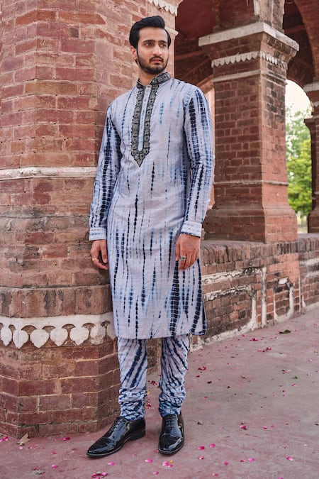 Nitesh Singh Chauhan Tie & Dye Kurta Set 