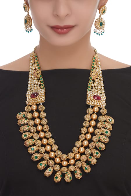 Khushi Jewels Kundan necklace with earrings 