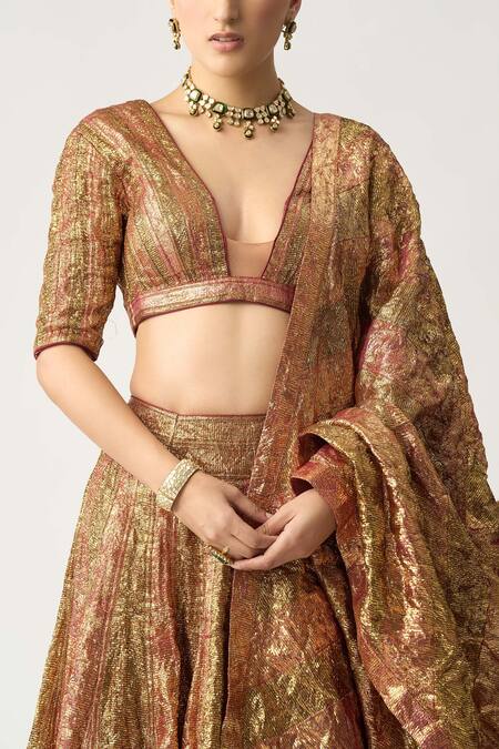 Buy Bollywood Vogue Red & Golden Made to Measure Umbrella Lehenga & Blouse  with Dupatta online | Fashion, Indian wedding outfits, Designer lehenga  choli