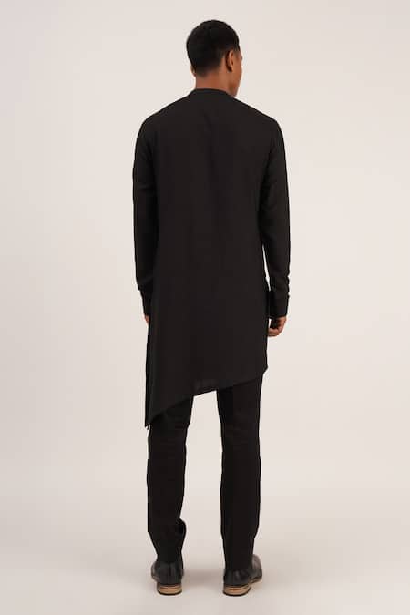 Dhruv Vaish Dip Dyed Asymmetric Kurta Set 