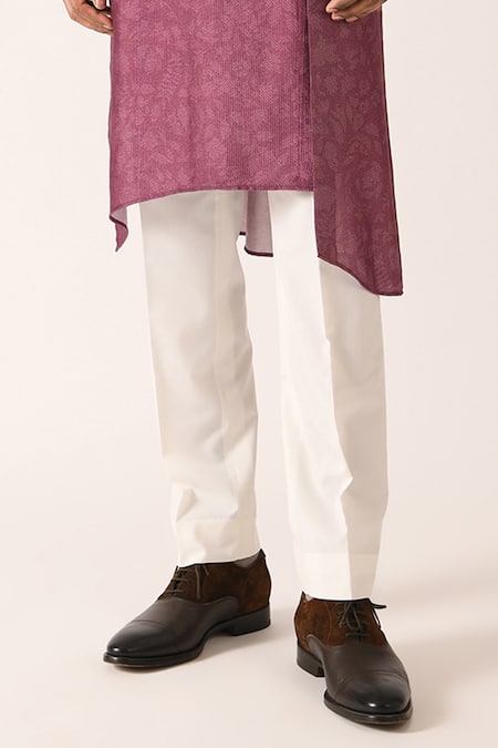 Buy_Dhruv Vaish_Beige Cotton Silk Printed Kurta Set_Online_at_Aza_Fashions