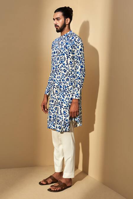 Dhruv Vaish Floral Print Kurta Set 