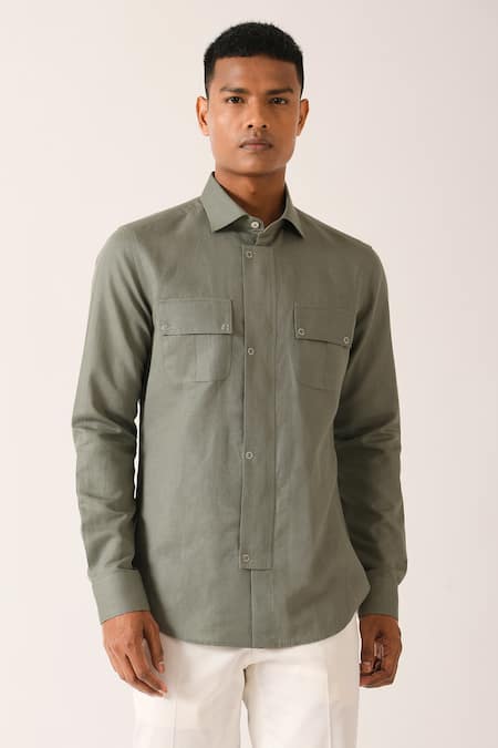 Dhruv Vaish Snap Placket Shirt 