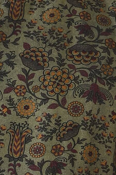 Dhruv Vaish_White Cotton Silk Printed Kurta Set_at_Aza_Fashions