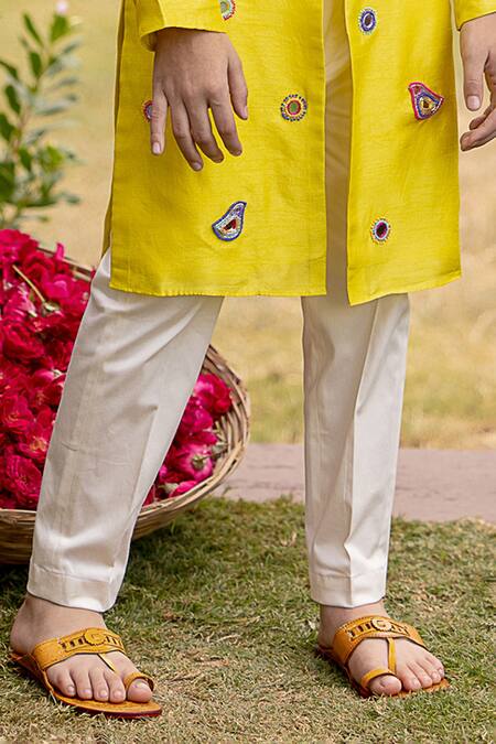 Buy_Panchhi By Kanupriya Tibrewala_Green Silk, Cotton Satin Mirrors, Beads Jugnu Embroidered Jacket Kurta Set_Online_at_Aza_Fashions