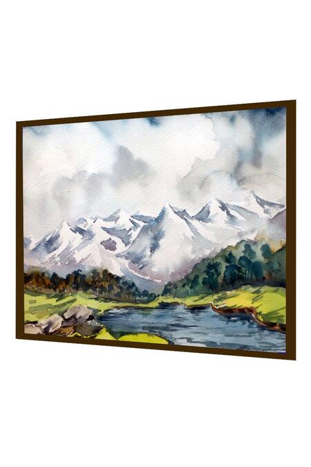 Buy_The Art House_Multi Color Canvas Digital Print Scenery Painting_Online_at_Aza_Fashions