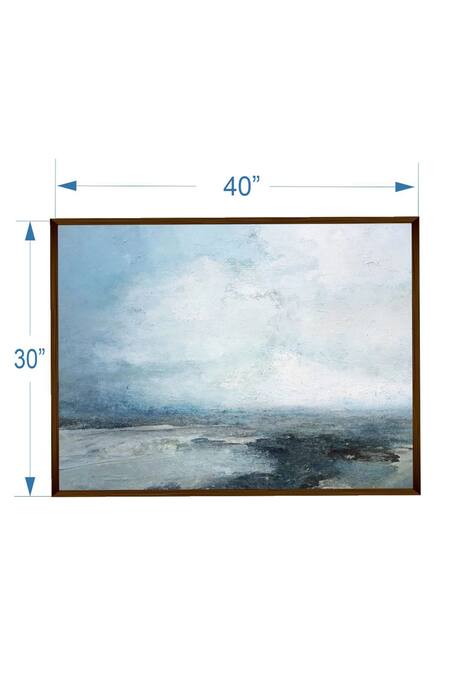 Shop_The Art House_Multi Color Canvas Handmade Abstract Painting_Online_at_Aza_Fashions