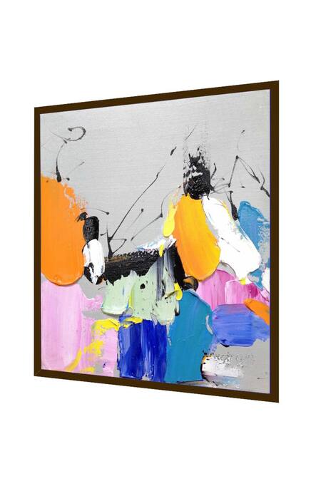 Buy_The Art House_Multi Color Canvas Handmade Abstract Painting_Online_at_Aza_Fashions