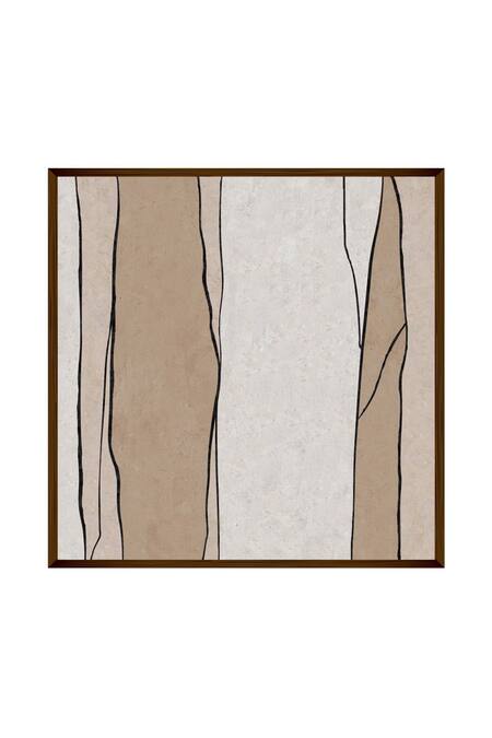 The Art House_Multi Color Canvas Digital Print Abstract Stripe Painting_Online_at_Aza_Fashions