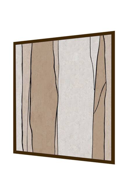 Shop_The Art House_Multi Color Canvas Digital Print Abstract Stripe Painting_Online_at_Aza_Fashions