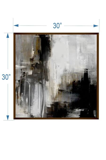 Shop_The Art House_Multi Color Canvas Handmade Abstract Painting_Online_at_Aza_Fashions