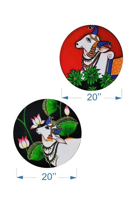 Buy The Art House Multi Color Canvas Digital Print Pichwai Painting Set Of 2 Online at Aza Fashions Buy_The Art House_Multi Color Canvas Digital Print Pichwai Painting Set Of 2_Online_at_Aza_Fashions