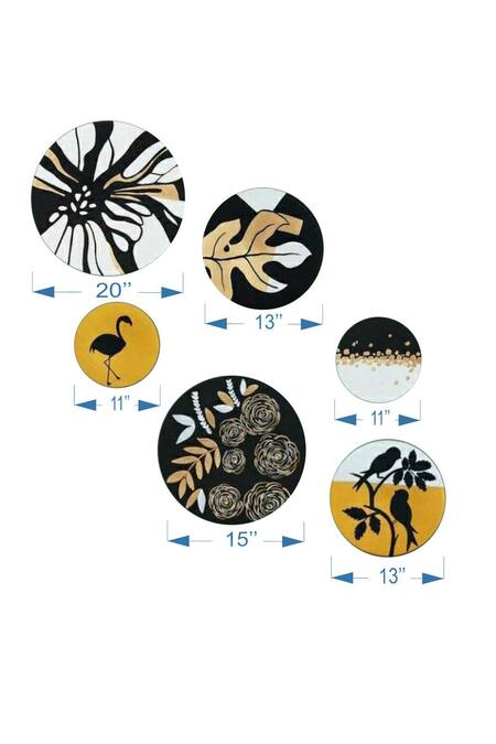 Buy_The Art House_Multi Color Canvas Digital Print Painting Set Of 6_Online_at_Aza_Fashions