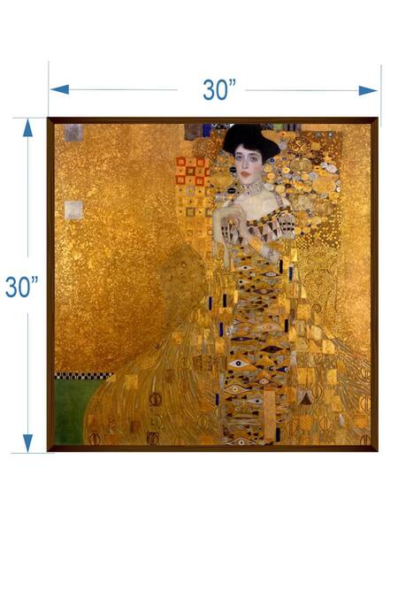 Buy_The Art House_Multi Color Canvas Digital Print The Lady In Gold Painting_Online_at_Aza_Fashions
