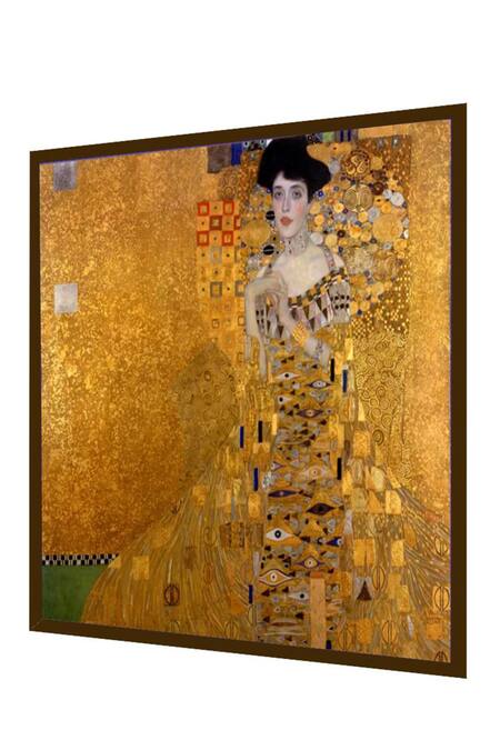 Shop_The Art House_Multi Color Canvas Digital Print The Lady In Gold Painting_Online_at_Aza_Fashions