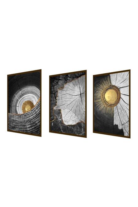 Buy_The Art House_Multi Color Canvas Handmade Abstract Painting Set Of 3_Online_at_Aza_Fashions