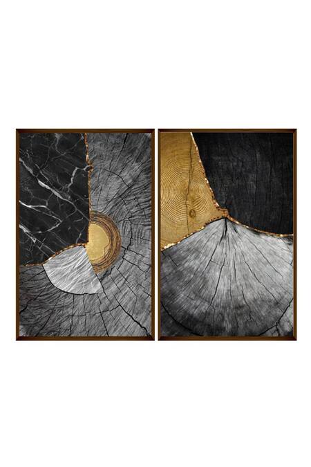 The Art House_Multi Color Canvas Digital Print Rectangular Shaped Painting Set Of 2_Online_at_Aza_Fashions