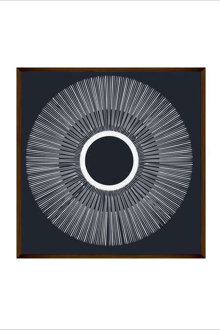 The Art House_Multi Color Canvas Handmade Sunburst Painting_Online_at_Aza_Fashions