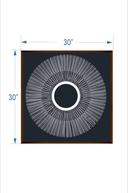 Shop_The Art House_Multi Color Canvas Handmade Sunburst Painting_Online_at_Aza_Fashions