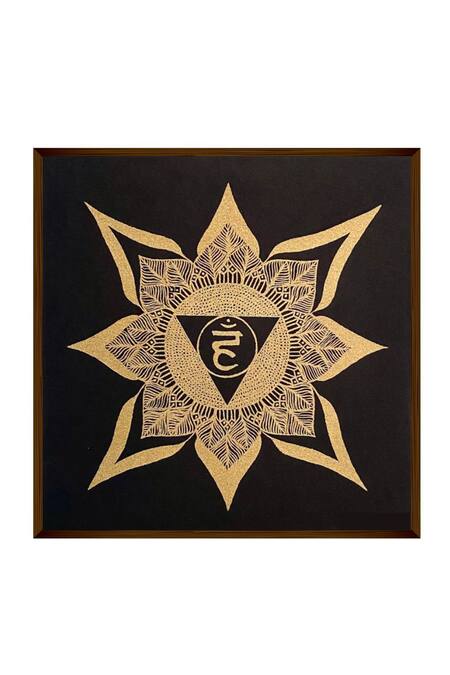 The Art House_Multi Color Canvas Handmade Mandala Painting_Online_at_Aza_Fashions