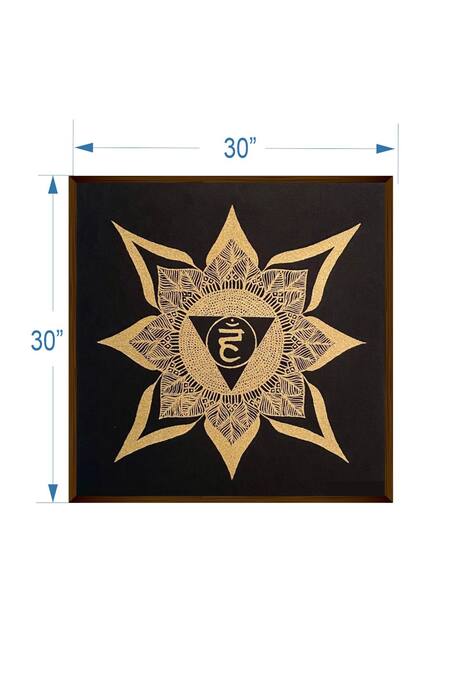 Shop_The Art House_Multi Color Canvas Handmade Mandala Painting_Online_at_Aza_Fashions