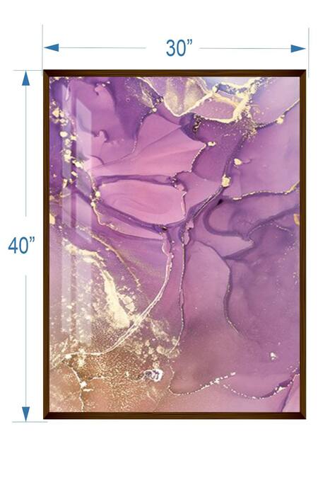 Shop_The Art House_Multi Color Canvas Digital Print Abstract Marble Painting_Online_at_Aza_Fashions