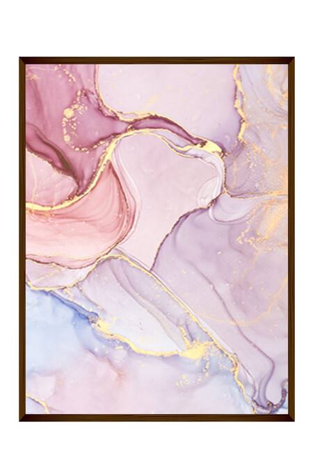 The Art House_Multi Color Canvas Digital Print Abstract Marble Painting_Online_at_Aza_Fashions