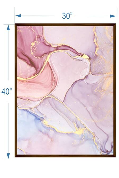 Shop_The Art House_Multi Color Canvas Digital Print Abstract Marble Painting_Online_at_Aza_Fashions