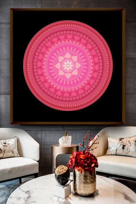 The Art House Multi Color Canvas Handmade Mandala Painting