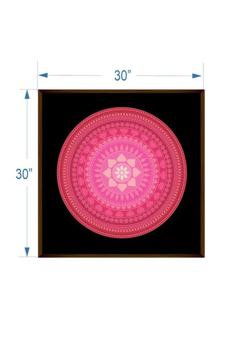 Shop_The Art House_Multi Color Canvas Handmade Mandala Painting_Online_at_Aza_Fashions
