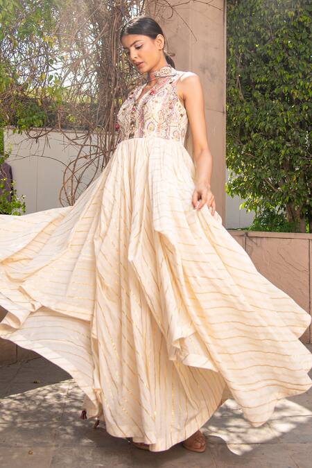 Buy Soniya G Ivory Handloom , Sequins, Beads Layered Anarkali With Dupatta Online at Aza Fashions Buy_Soniya G_Ivory Handloom , Sequins, Beads Layered Anarkali With Dupatta _Online_at_Aza_Fashions