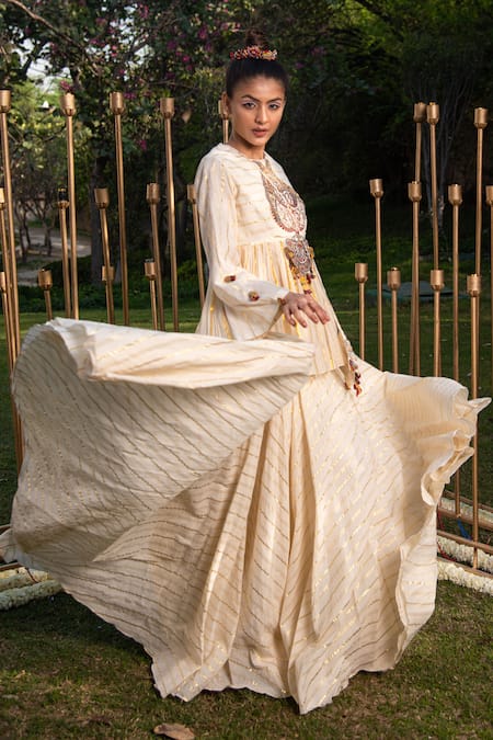 Buy Soniya G Ivory Handloom Cotton Sequins, Beads Round Embroidered Yoke Kurta And Sharara Set Online at Aza Fashions Buy_Soniya G_Ivory Handloom Cotton Sequins, Beads Round Embroidered Yoke Kurta And Sharara Set _Online_at_Aza_Fashions