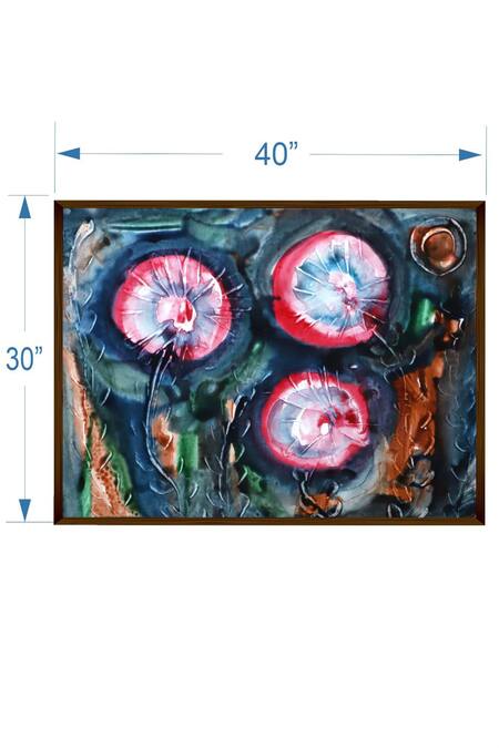 Shop_The Art House_Multi Color Canvas Handmade Abstract Painting_Online_at_Aza_Fashions