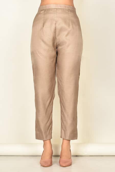 Buy Khwaab By Sanjana Lakhani Brown Bamber Silk Embroidered Floral Motifs Boat Kurta Set Online at Aza Fashions Buy_Khwaab By Sanjana Lakhani_Brown Bamber Silk Embroidered Floral Motifs Boat Kurta Set_Online_at_Aza_Fashions