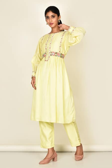 Khwaab by Sanjana Lakhani Floral Embroidered Anarkali Set 