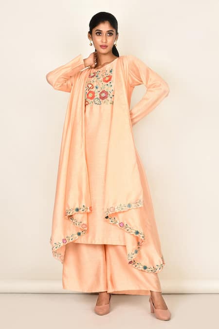 Khwaab by Sanjana Lakhani Floral Embroidered Kurta Set 